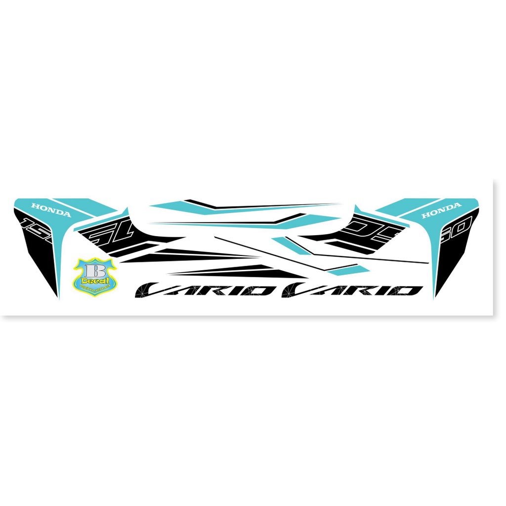 ( Quí khách vui lòng mang ra tiệm cho thợ dán ) Tem vario 150 trắng xanh ngọc