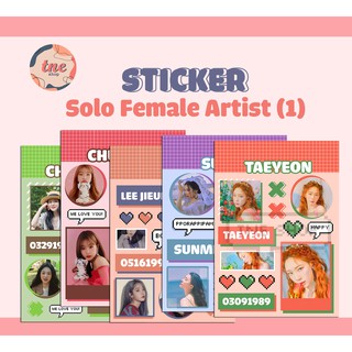 [HÀNG CÓ SẴN] Sticker Solo Female Artist (1)
