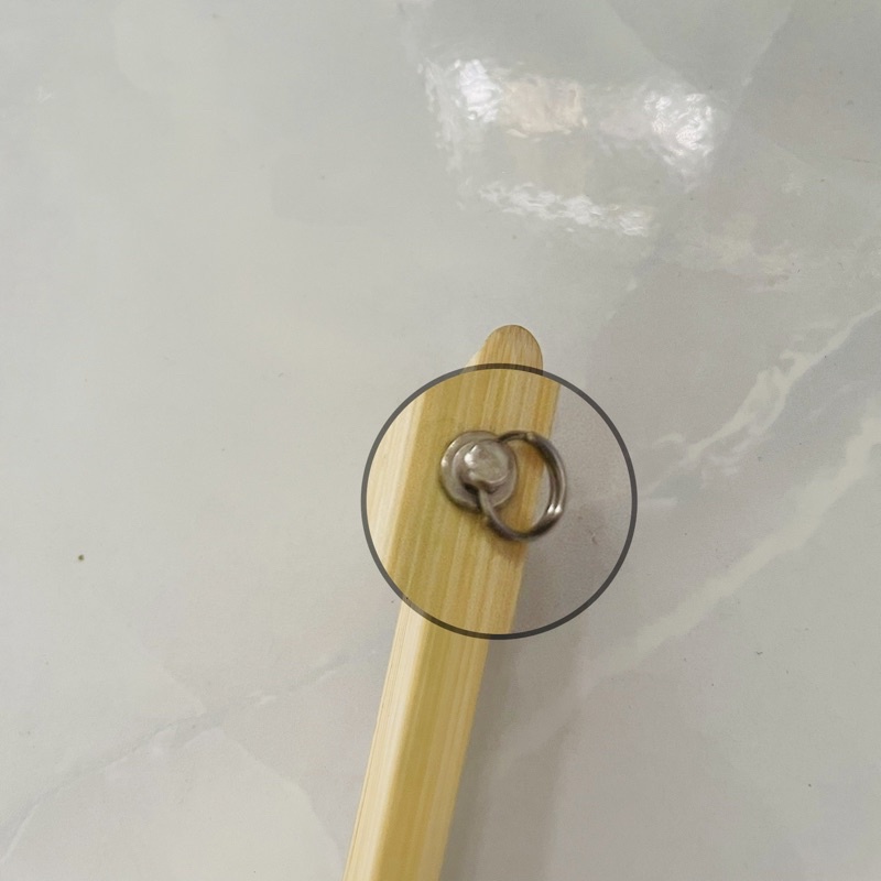Quạt thư pháp cổ trang Trung Quốc - trúc trắng - size lớn 30cm