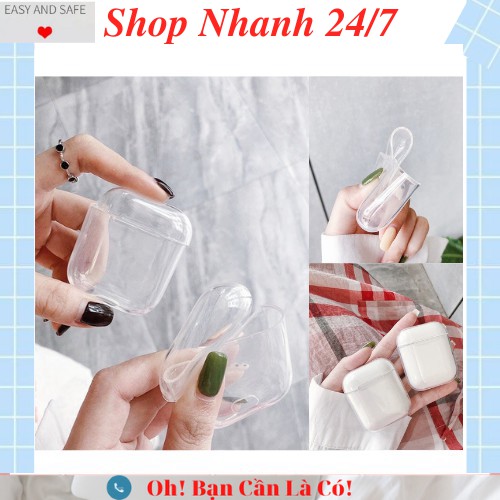 Case Vỏ Trong suốt bảo vệ bao đựng tai nghe case airpod 1 2 3 Pro -Vỏ Tai nghe không dây i11 i12 i18 i100 ..chống va đập