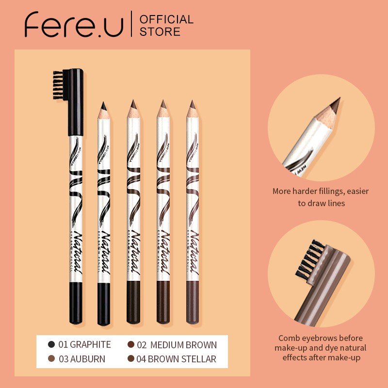 Set chì vẽ chân mày và cọ FERE.U trang điểm tự nhiên kháng nước lâu trôi | BigBuy360 - bigbuy360.vn