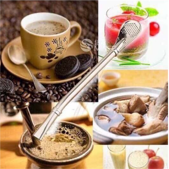 ỐNG HÚT KÈM THÌA KHUẤY INOX 304 SIÊU SANG TIỆN LỢI