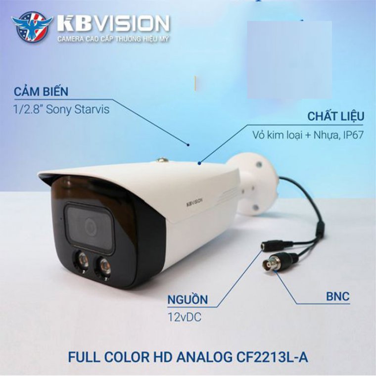 Camera HD Analog Full Color 4 in 1  tích hợp mic KX-CF2213L-A