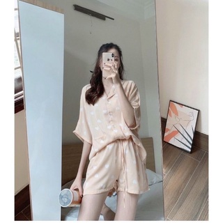 Bộ ngủ pijama cộc [Hàng L1] chất lụa mango mềm mại siêu mát