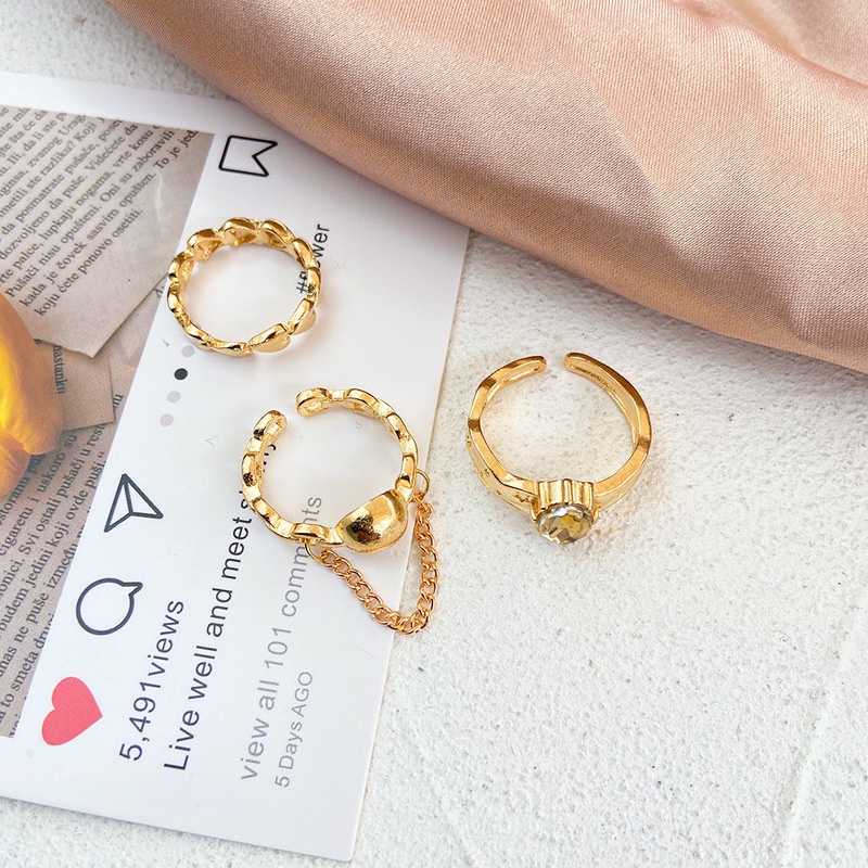 Nhẫn Hở Có Thể Điều Chỉnh Kích Cỡ Hình Trái Tim Phong Cách Hip Hop Punk Dành Cho Nữ