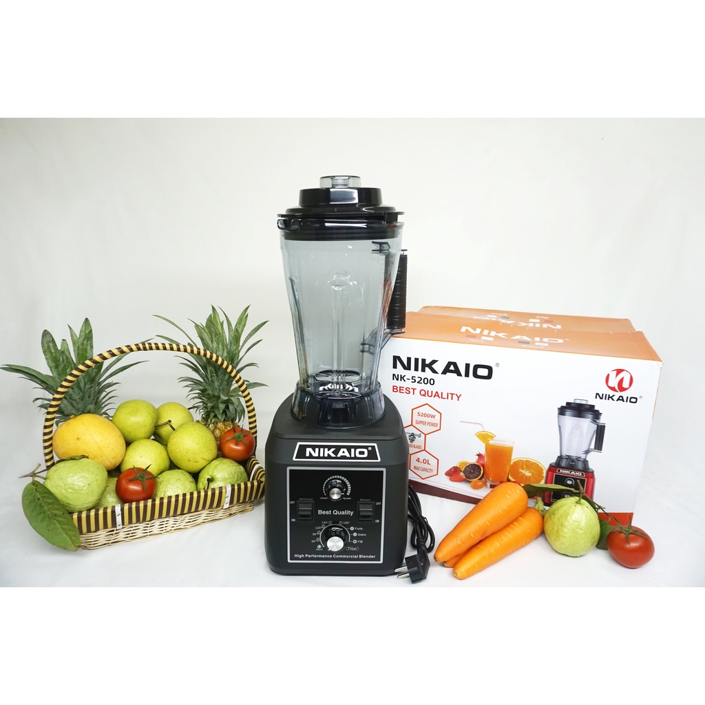 Máy Xay Sinh Tố Công Nghiệp NIKITO 4800W Nhật Bản chuyên dụng nhà hàng, khách sạn, quán coffee, xay đá, rau má,thịt cá..