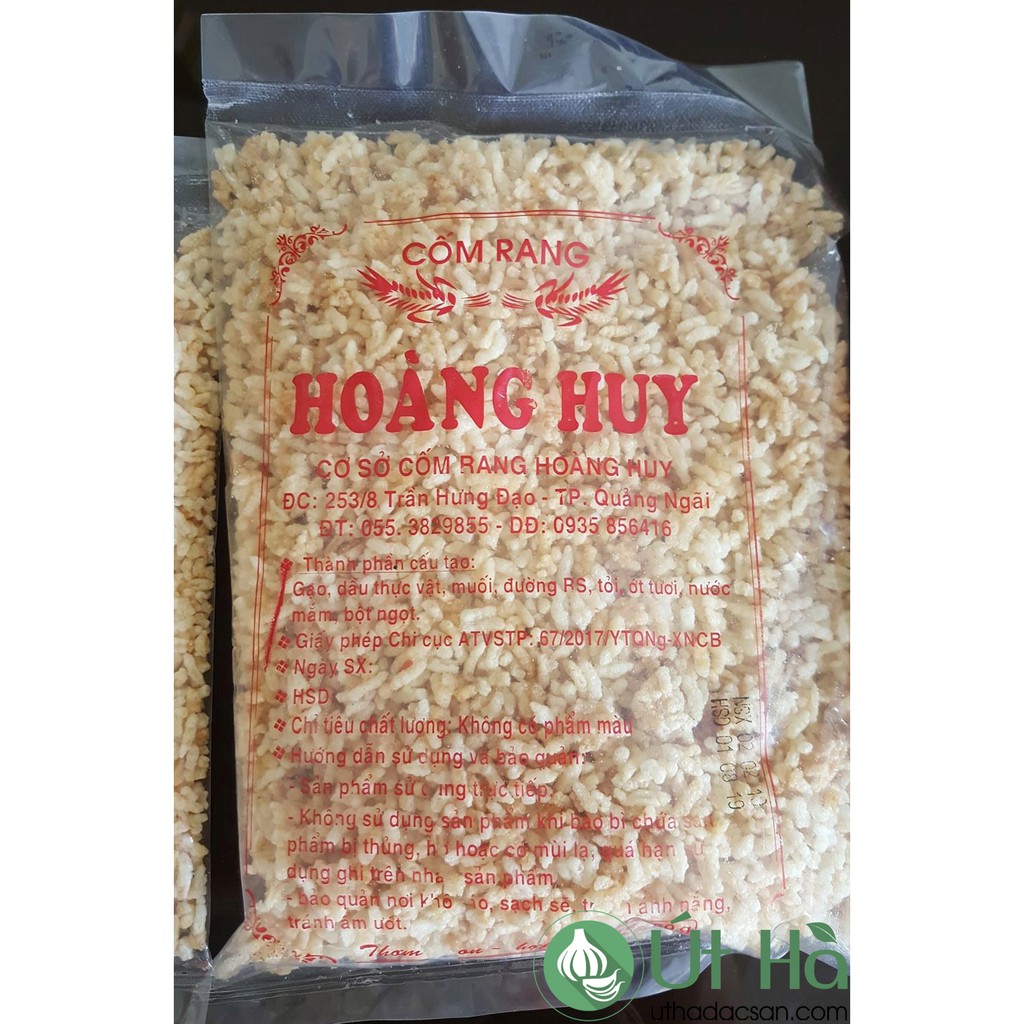 Cốm Rang Hoàng Duy Đặc Sản Quảng Ngãi Bịch 500gr Gồm 10 Gói Nhỏ Cơm Rang Ngon Giòn Món Ăn Vặt Lý Tưởng - Út Hà Đặc Sản