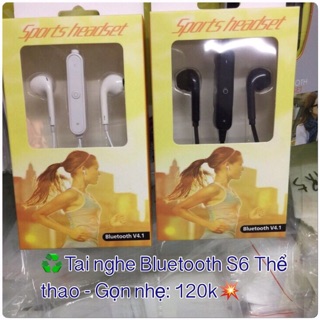 🎯👍tai nghe bluetooth s6- hàng chính hãng-phong cách thể thao.