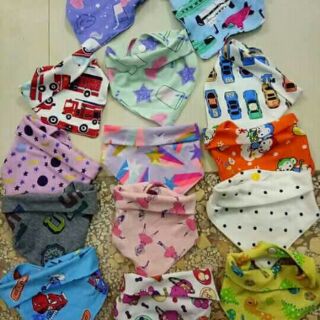 combo 10 khăn yếm cúc bấm loại cotton đẹp