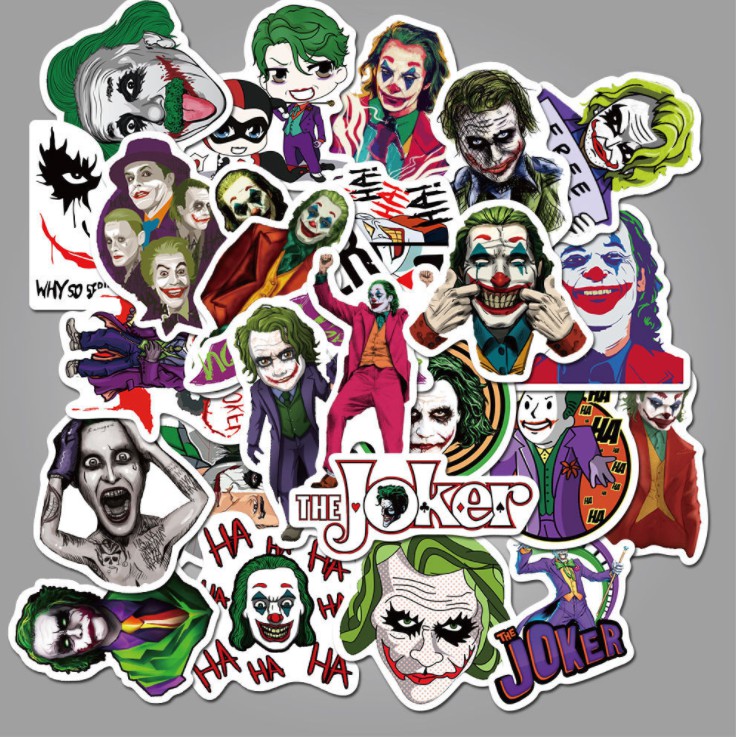 Sticker JOKER nhựa PVC không thấm nước, dán nón bảo hiểm, laptop, điện thoại, Vali, xe