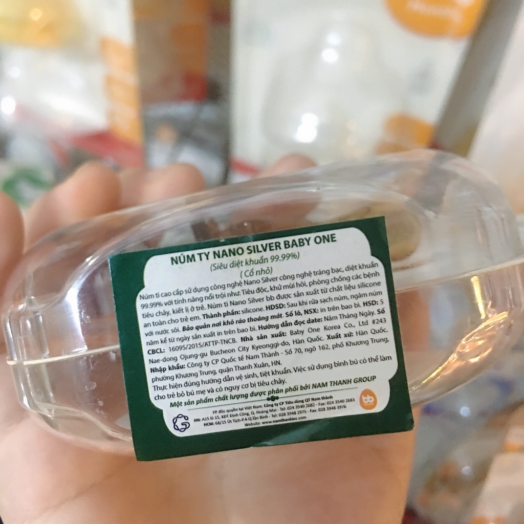 Núm ty Nano Silver BB size S/M/L/Y