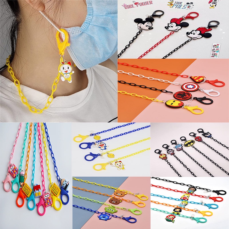 Dây Xích Treo Mặt Nạ 49 Kiểu Nhân Vật Hoạt Hình Batman Spiderman Bằng Acrylic Cho Trẻ Em