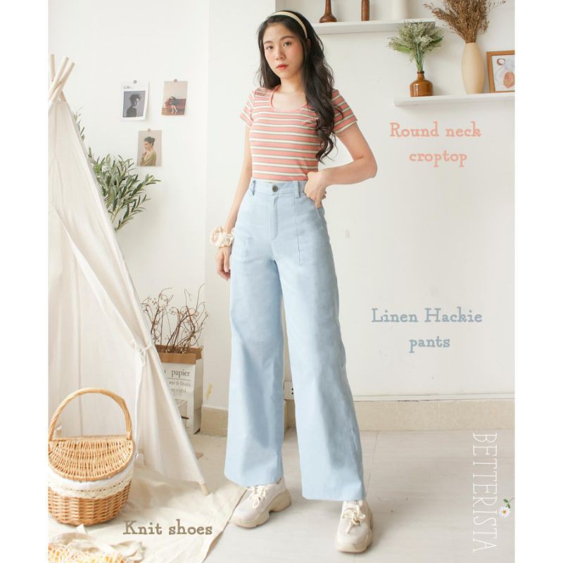 Round Neck Croptop Raspberry
