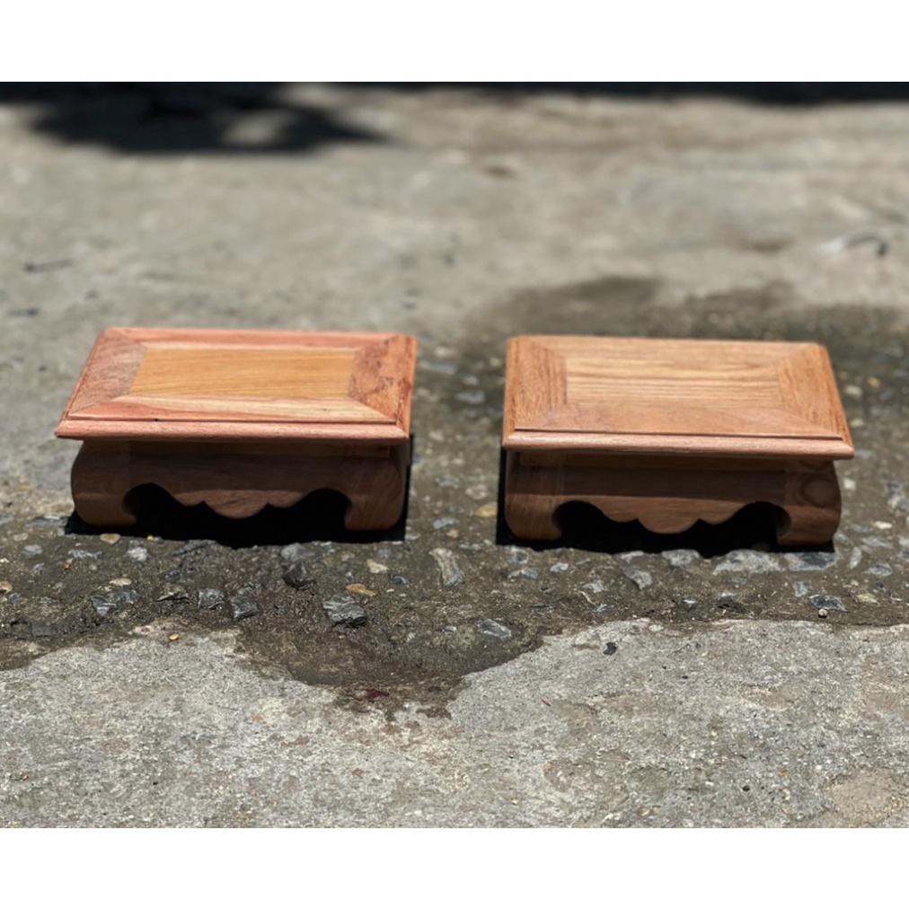 Đế Đôn dài chữ nhật gỗ hương kê đồ đặc biệt sâu 13cm Cao 6