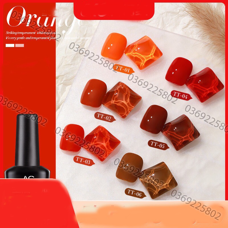 Sơn gel AS lẻ 6 màu cam đất TT chai 15ml