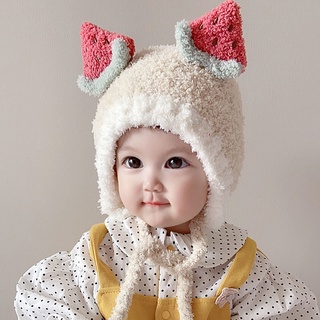 Mũ len lông cừu trái cây cho bé 3-48 tháng