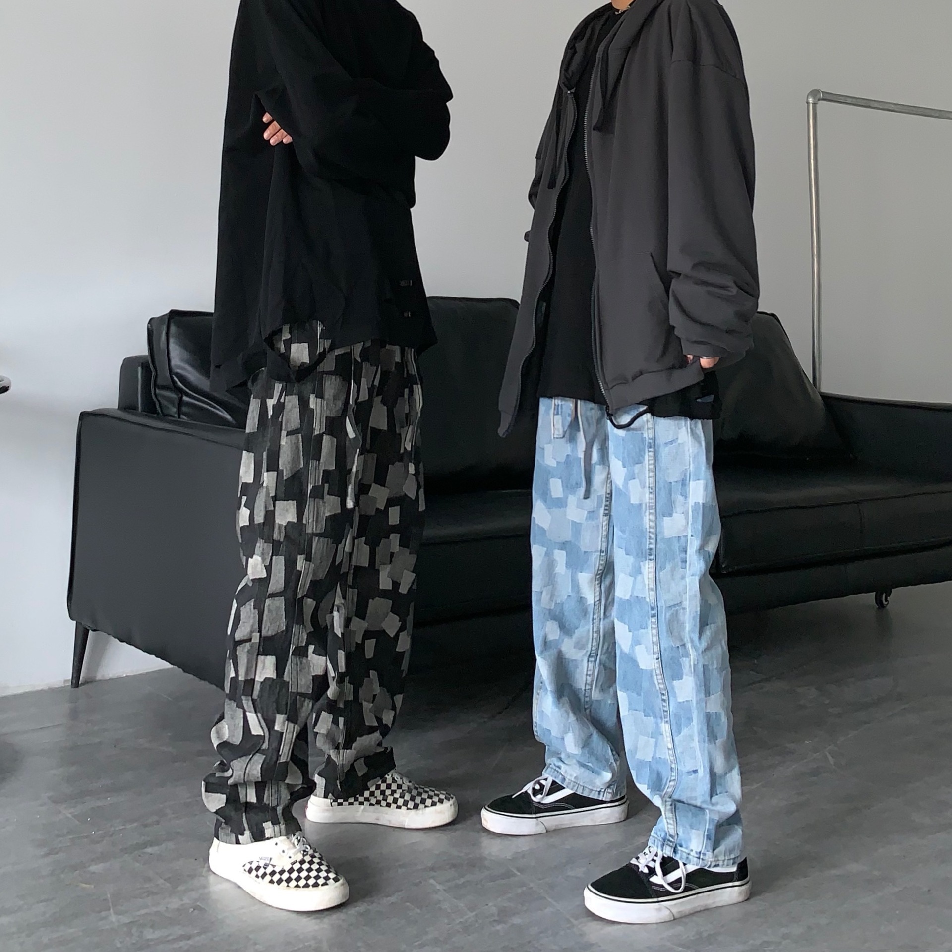 Quần jean dài dáng rộng phong cách retro hip hop thời trang cá tính cho nam | BigBuy360 - bigbuy360.vn