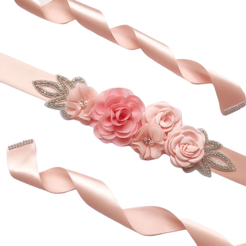 Thắt Lưng Cho Cô Dâu Đính Hoa Hồng Sang Trọng 270x4cm