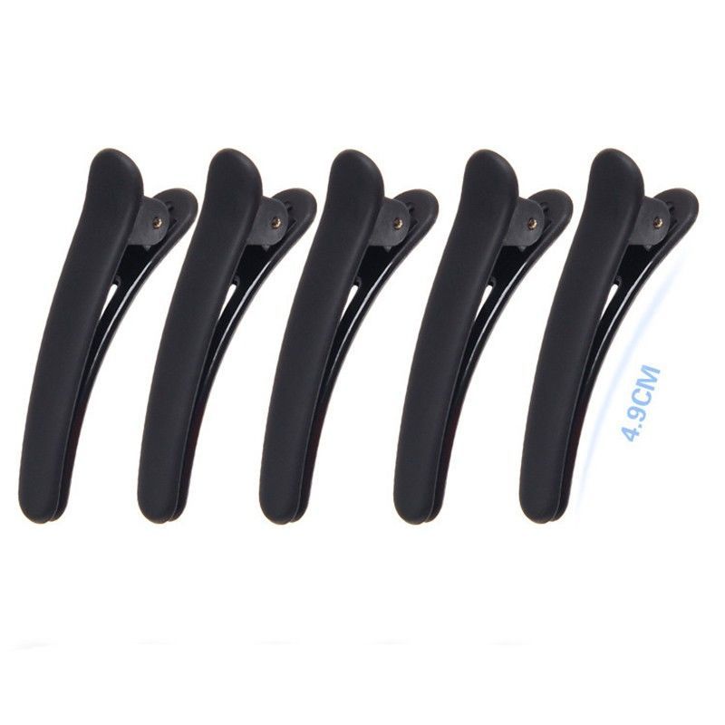 Bộ 5/8/9/12cm kẹp mỏ vịt màu đen chuyên dụng cho thợ cắt tóc
