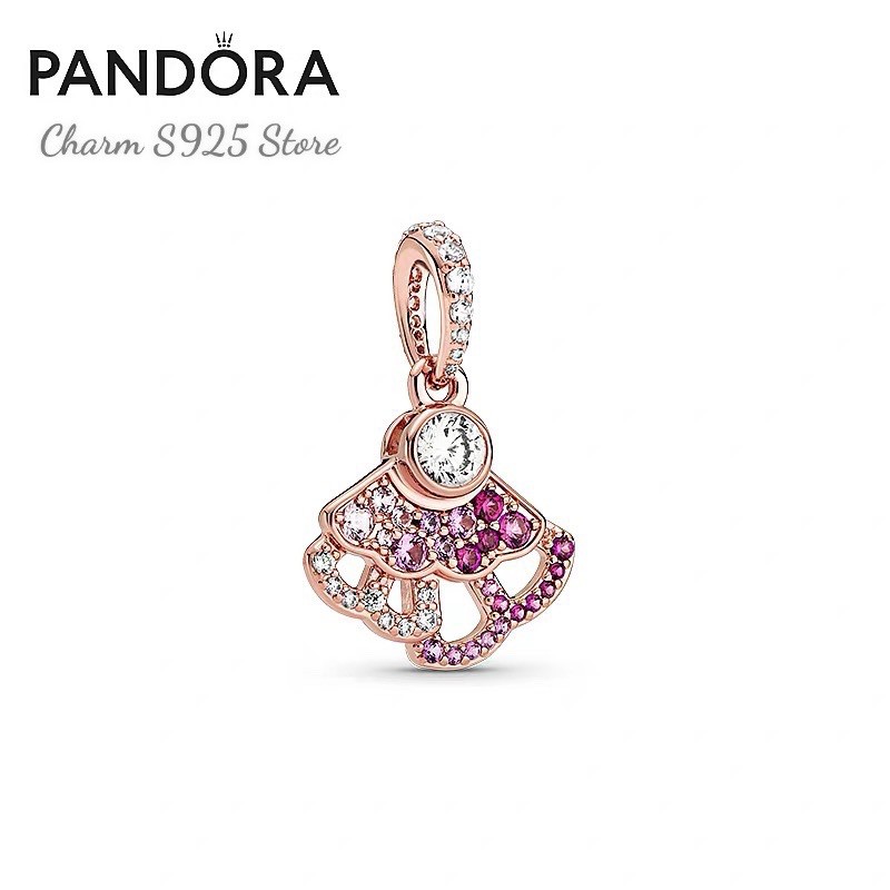 hạt charm pan vương miện đính đá phối màu bạc s925 cao cấp