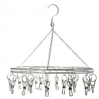 Móc dù tròn inox kẹp quần áo