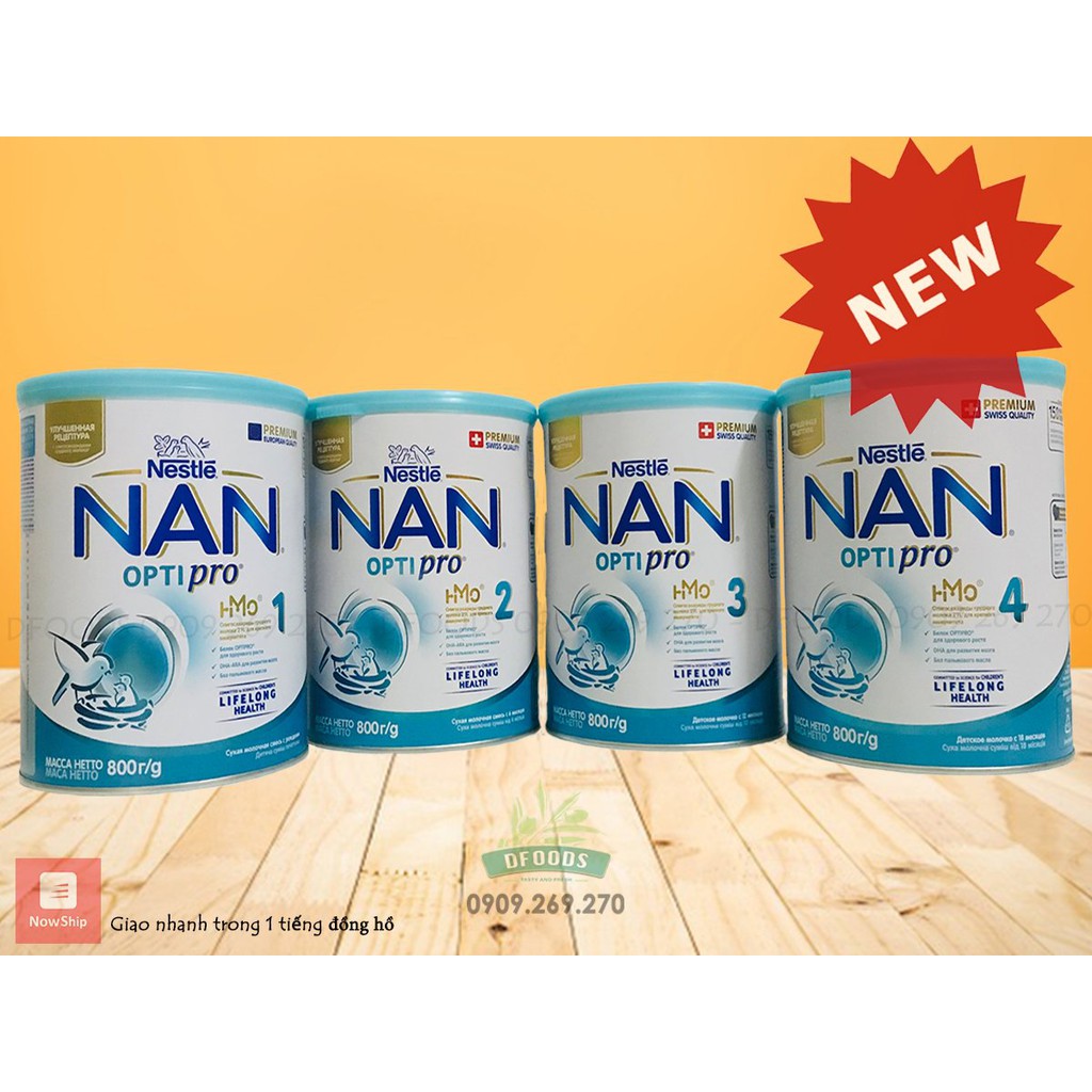 Sữa Nan Nga cho bé số 1,2,3,4 800g Date T12/2022