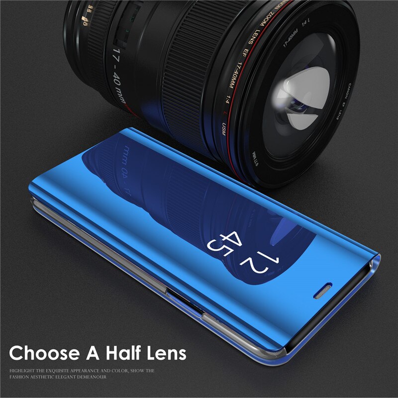 Lật Bao Da Điện Thoại Nắp Gương Gập Tự Động Tắt / Mở Màn Hình Cho Sony Xperia 5 Ii 1 Ii 10 Plus Xz5 Xz4 Xz3 Xz Xzs Ốp