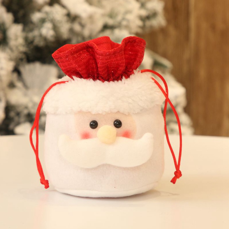 Tmdbyx Túi dây rút hình ông già noel/ người tuyết/ tuần lộc đựng quà Giáng Sinh/ năm mới