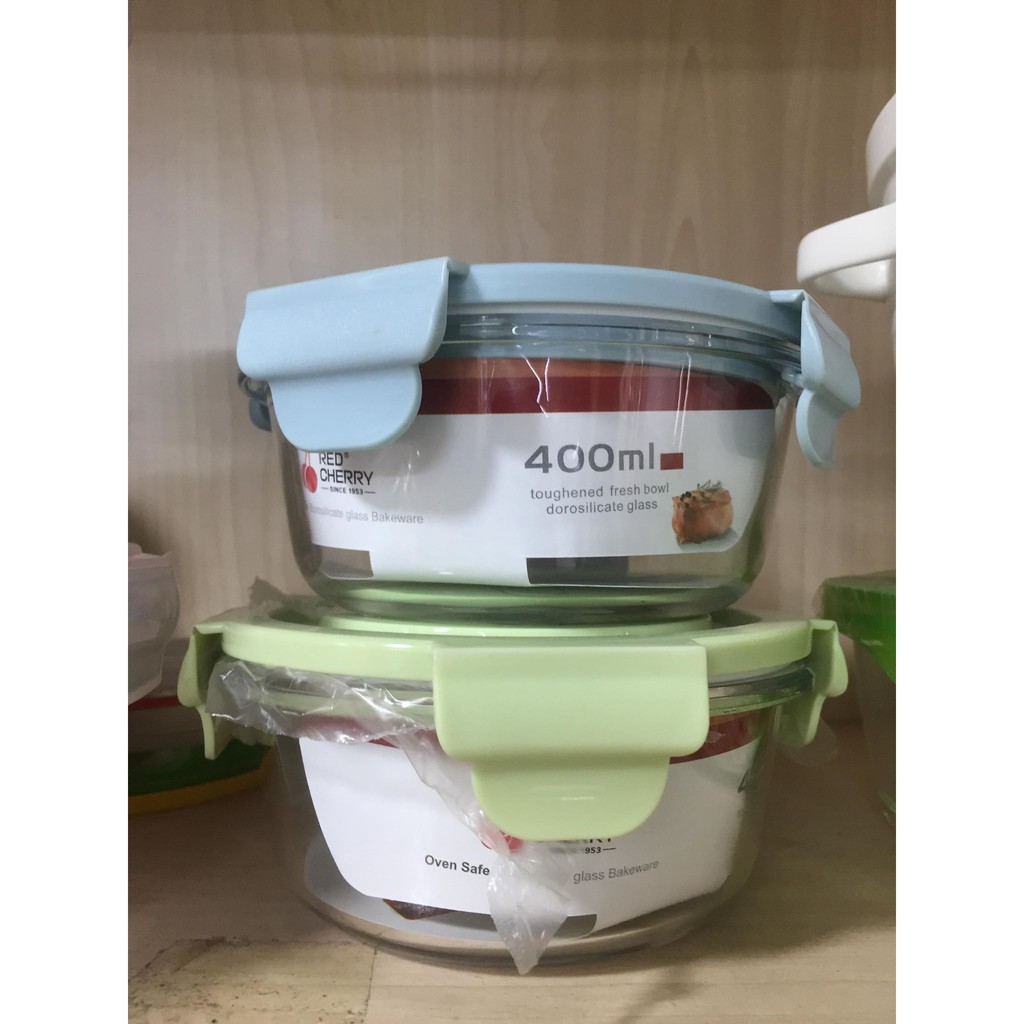 BỘ 3 HỘP THỦY TINH ĐỰNG CƠM, THỰC PHẨM - 3 BÁT THỦY TINH TRÒN (320+620+950) (chưa kiot)
