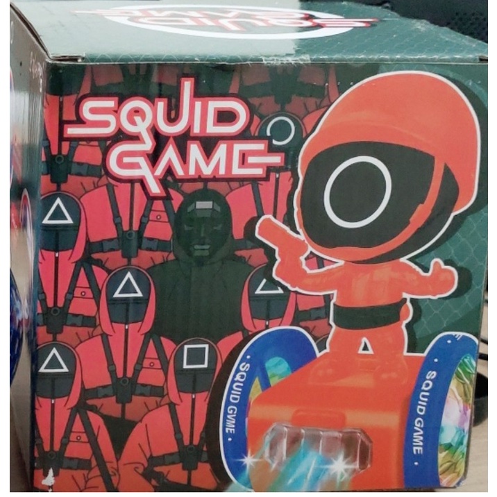 Trò chơi con mực Squid game xe thăng bằng xoay 360 độ, phát nhạc có đèn led vui nhộn