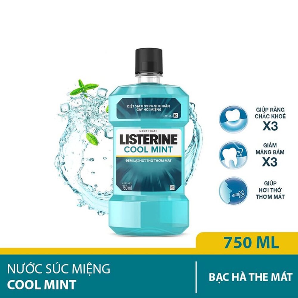 Nước Súc Miệng Bạc Hà Listerine 750ml