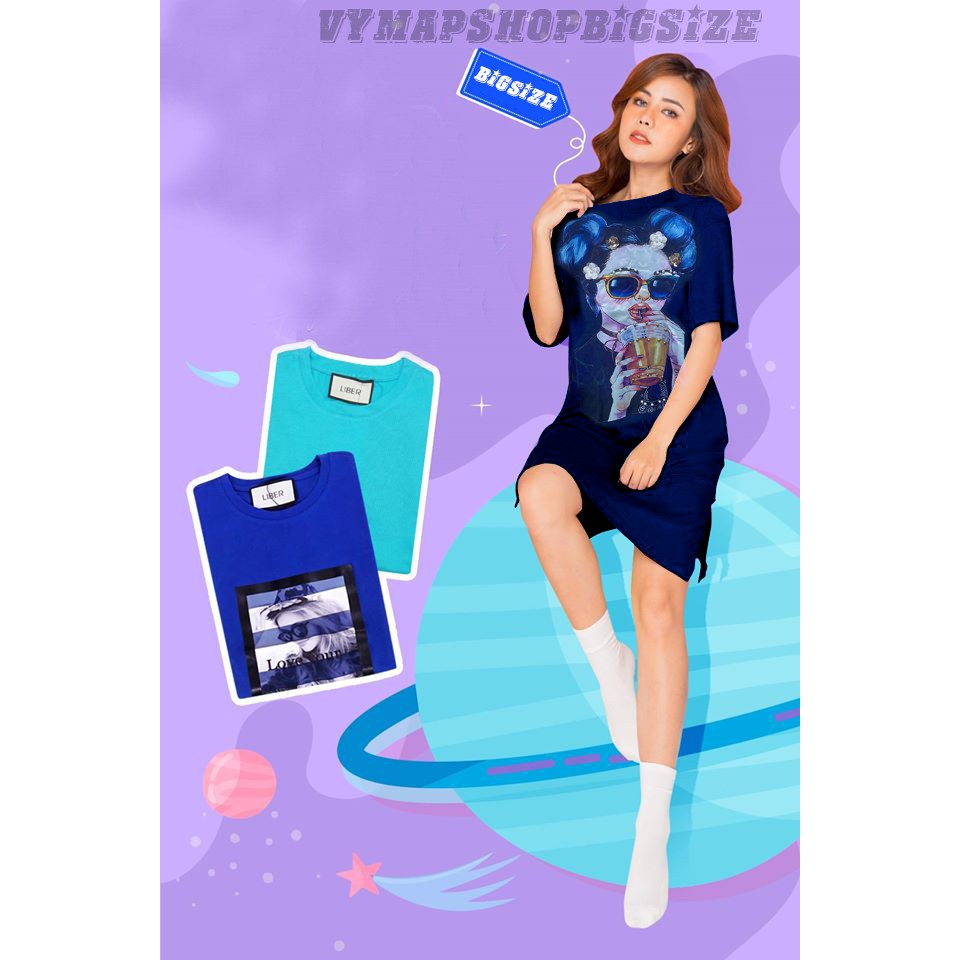 đầm suông xẻ tà bigsize 60-90kg cao cấp nhiều mẫu | BigBuy360 - bigbuy360.vn