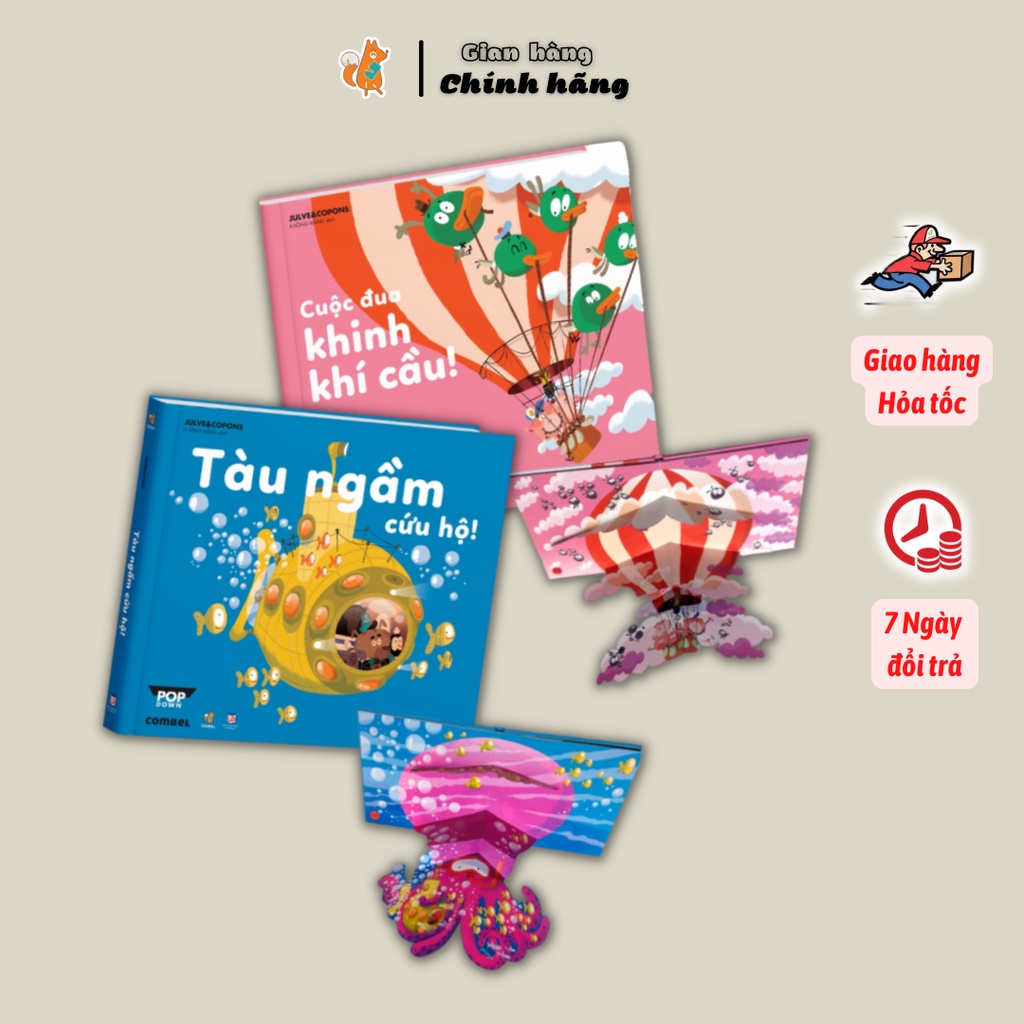 Sách cho bé Sách Pop down Lật mở tương tác 3D cho bé (3 đến 6 tuổi)