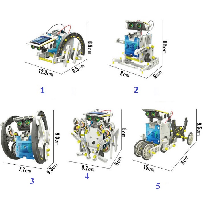 Bộ Robot Kit Lắp Ghép Năng Lượng Mặt Trời 13in1 Chạy Cả Pin