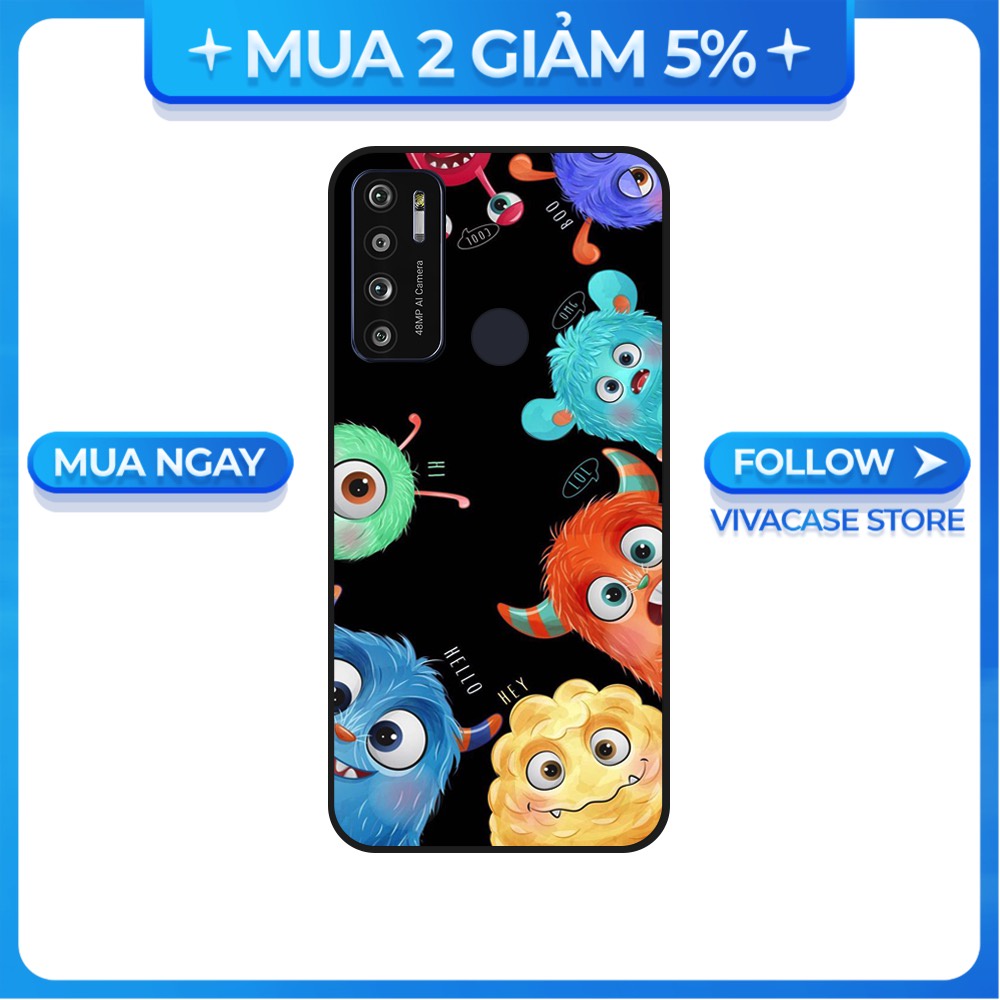 Ốp lưng Vsmart Joy 3/Joy 4/Active 3/Bee 3/Live/...dẻo đen hình Icon hoạt hình