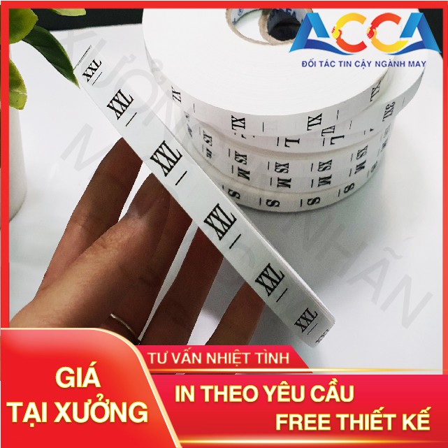 [GIÁ ƯU ĐÃI] CUỘN MÁC VẢI GIẤY IN SIZE QUẦN ÁO_IN ẤN NHÃN MÁC QUẦN ÁO THEO YÊU CẦU_MIẾN PHÍ THIẾT KẾ