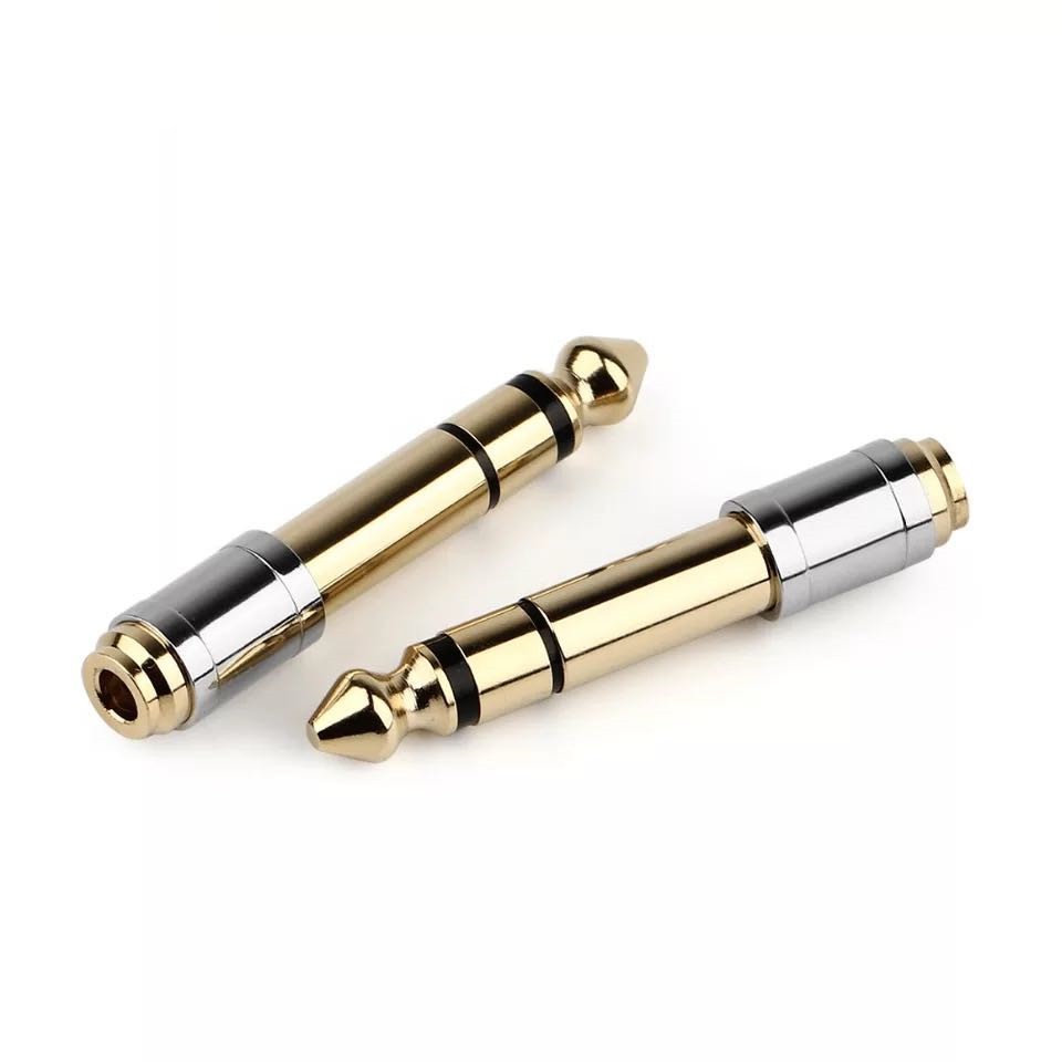6.35mm 1/4&quot; Male To 3.5mm 1/8&quot; Female 6.35 to 3.5 Jack Headphone Audio Adapter Microphone Connector Converter Stereo Plug