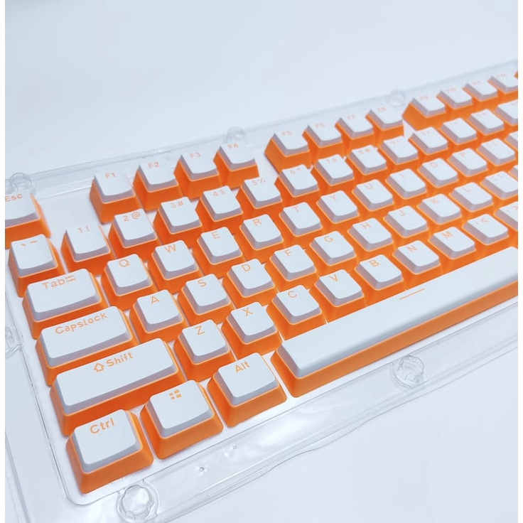 Bộ Nút Phím Keycap Pudding Phối 2 Màu Dùng Cho Bàn Phím Cơ Chất Liệu PBT, Không Xuyên Led