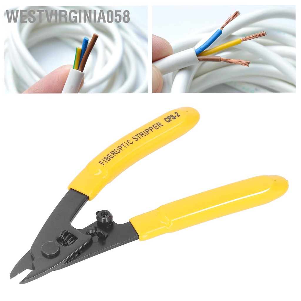 Westvirginia058 Máy cắt dây sợi quang Hợp kim thép tự động Reset Tiết kiệm lao 2 cổng để tước
