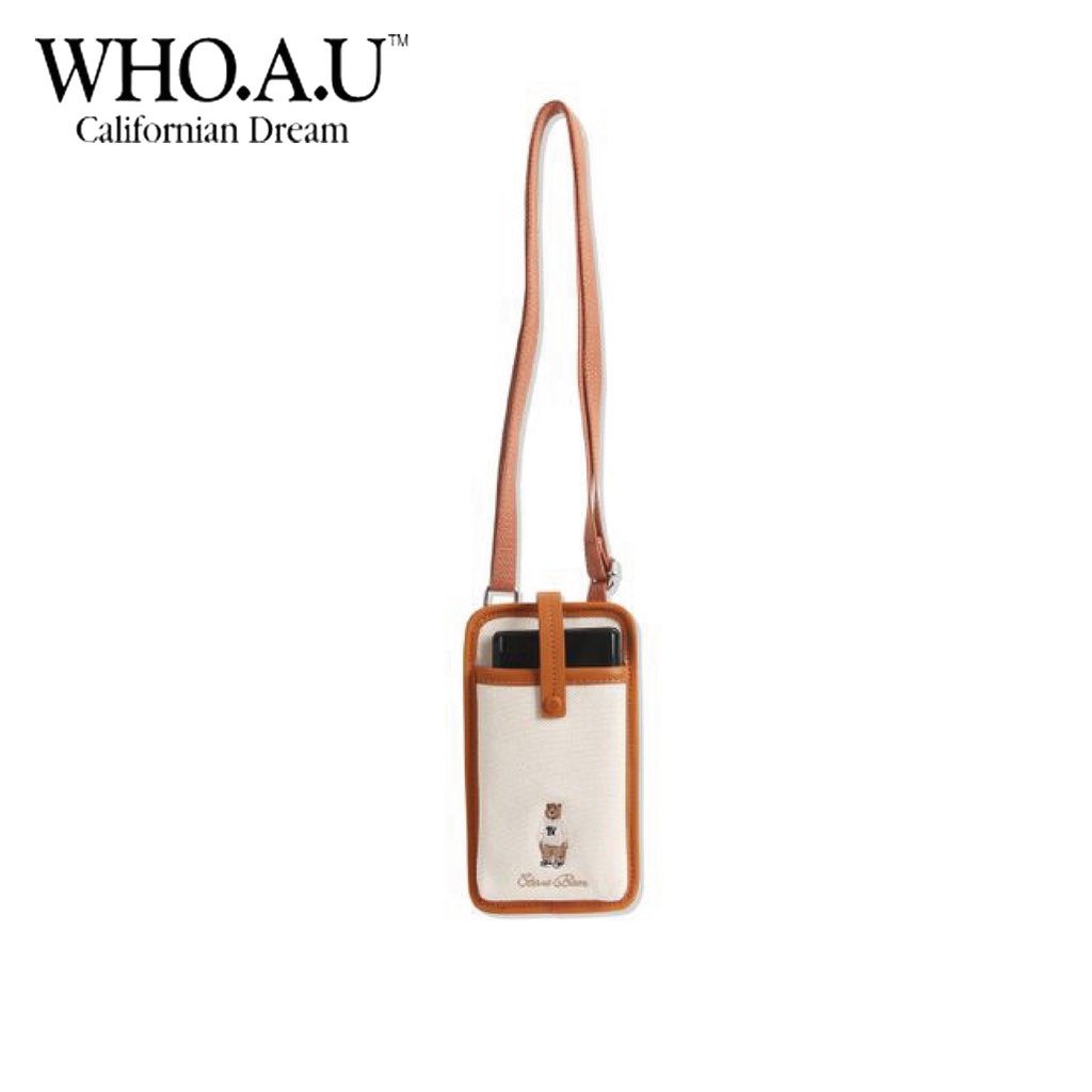 Túi đựng điện thoại WHO.A.U WHBGC2325A đeo chéo thêu W Steve