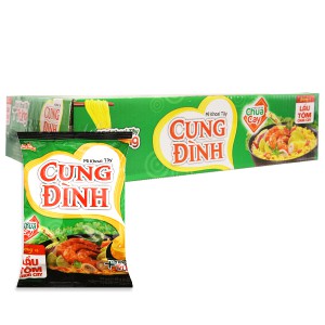 1 Thùng Mì Cung Đình 30 Gói Chọn Vị Lẩu Tôm Chua Cay, Sườn Heo Hầm Măng