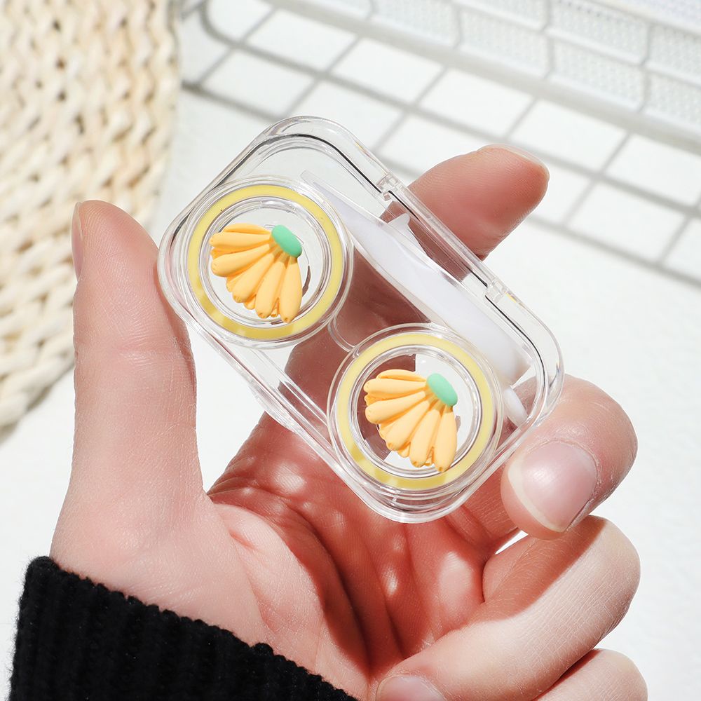 Hộp Đựng Kính Áp Tròng Thiết Kế Dễ Thương ​ Hộp Đựng Mắt Hình Hoạt Hình Bền Bỉ Tiện Dụng Cho Du Lịch