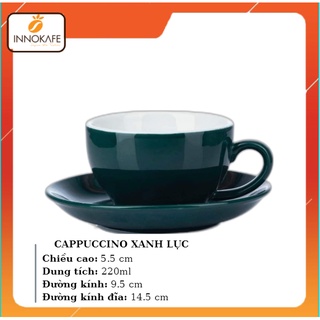 Ly uống cà phê cao cấp, ly gốm sứ uống cà phê kèm đĩa