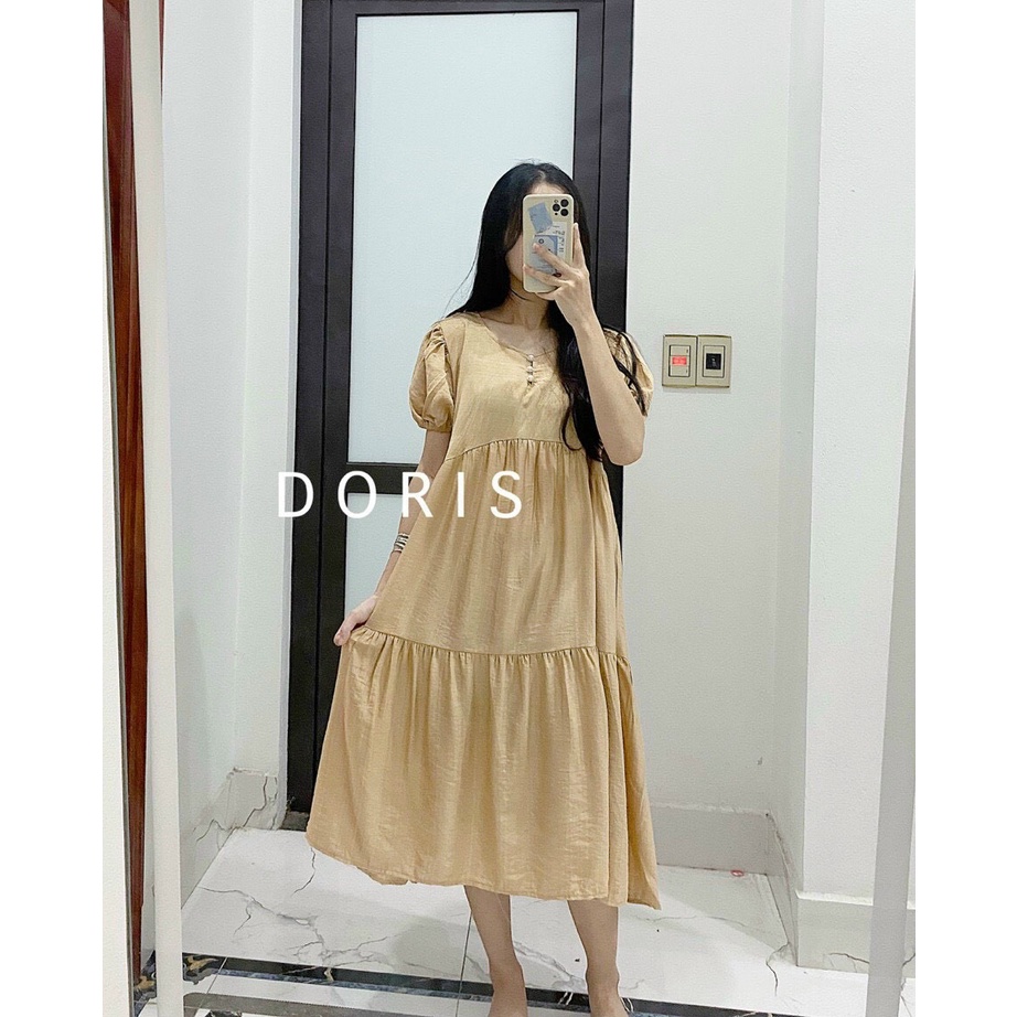 ( 40kg - 85kg ) Đầm Bầu , Suông Nhiều Màu Babydoll Cúc Ngọc Mặc Thoải Mái Suốt Thai Kì &amp; Sau Sinh Thiết Kế Tiện Lợi