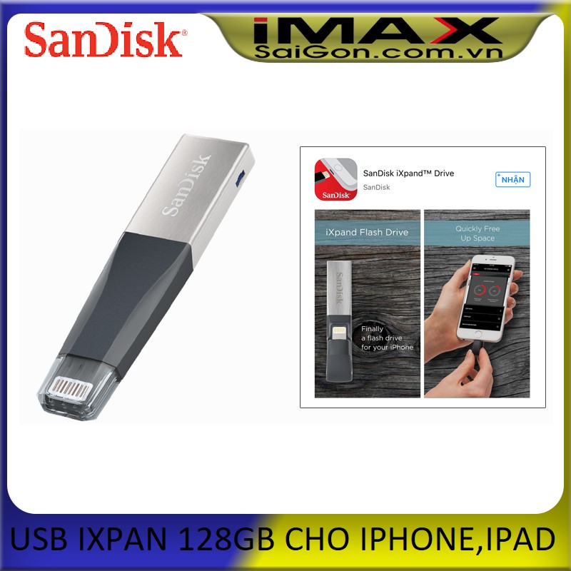 USB 128GB dùng cho điện thoại, máy tính bảng IPHONE, IPAD