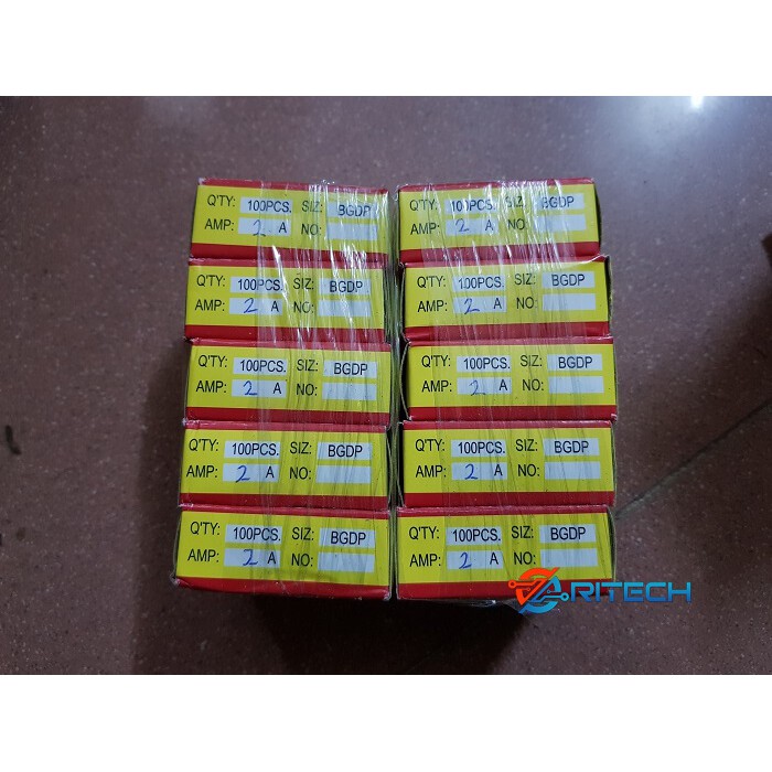 Hộp cầu chì thủy tinh 2A 250V 5x20mm F2AL250V (100con)