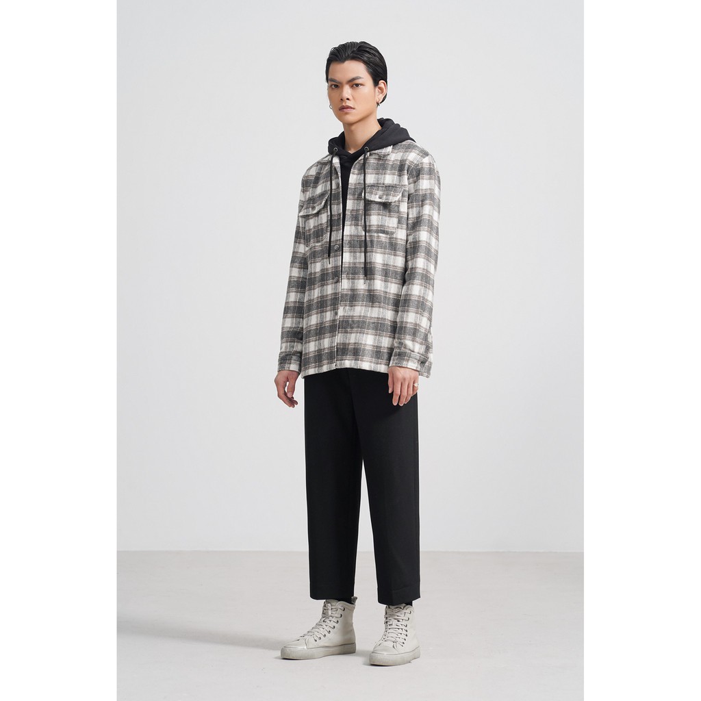 Áo Sơ Mi Dài Tay Nam HIGHWAY MENSWEAR Keaton Shirt Trắng Ghi | BigBuy360 - bigbuy360.vn