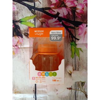 Bình sữa Wesser cổ rộng 180ml