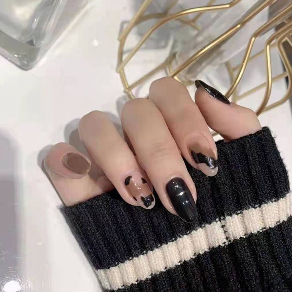 Hộp 24 Móng Tay Giả Trang Trí Thời Trang Dễ Tháo Rời Cho Nữ