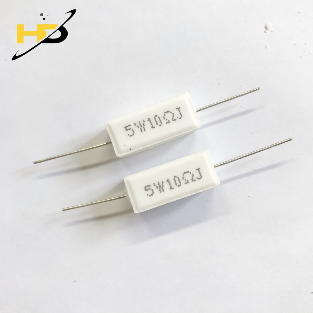 Gói 10 Trở Sứ 5W 10 Ohm 5% Chân Đồng